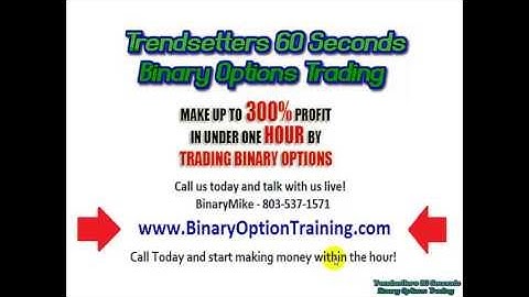60 Second Binary Options Trading System Webinar