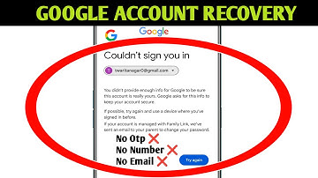 Gmail Account Recovery 2025 || How To Recover Gmail Account without Recovery Email and Phone Number