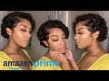 HOW TO: INSTALL YOUR WIGS || BEST SHORT CURLY WIG ON AMAZON || Beginner friendly installation |