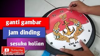 cara mengganti baground jam dinding