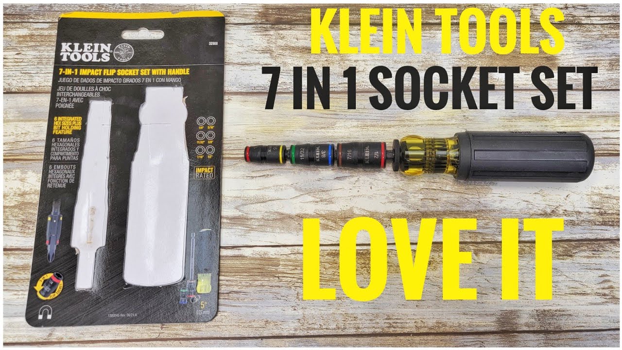 REVIEW Klein Tools 32900 Impact Driver 7 in 1 Flip Socket Set with