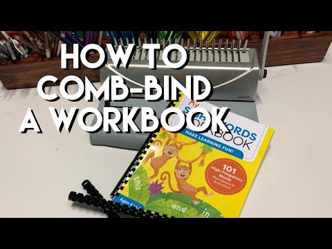 HOW TO COMB-BIND A WORKBOOK //HOMESCHOOL WORKBOOK COMB BINDING HOW TO...