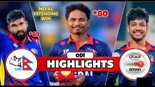 Nepal VS OMAN  ODI CWC ICC league -2 Highlights 2016//NEPAL VS OMAN LEAGUE-2 FULLHD HIGHLIGHTS