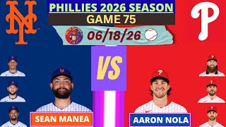 Philadelphia Phillies vs. New York Mets LIVE 3D Mode | Radio-Style Play-by-Play #phillies #mets
