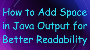 How to Add Space in Java Output for Better Readability
