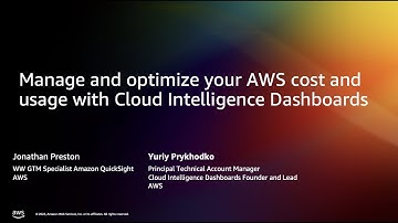 Manage and optimize your AWS cost and usage with Cloud Intelligence Dashboards