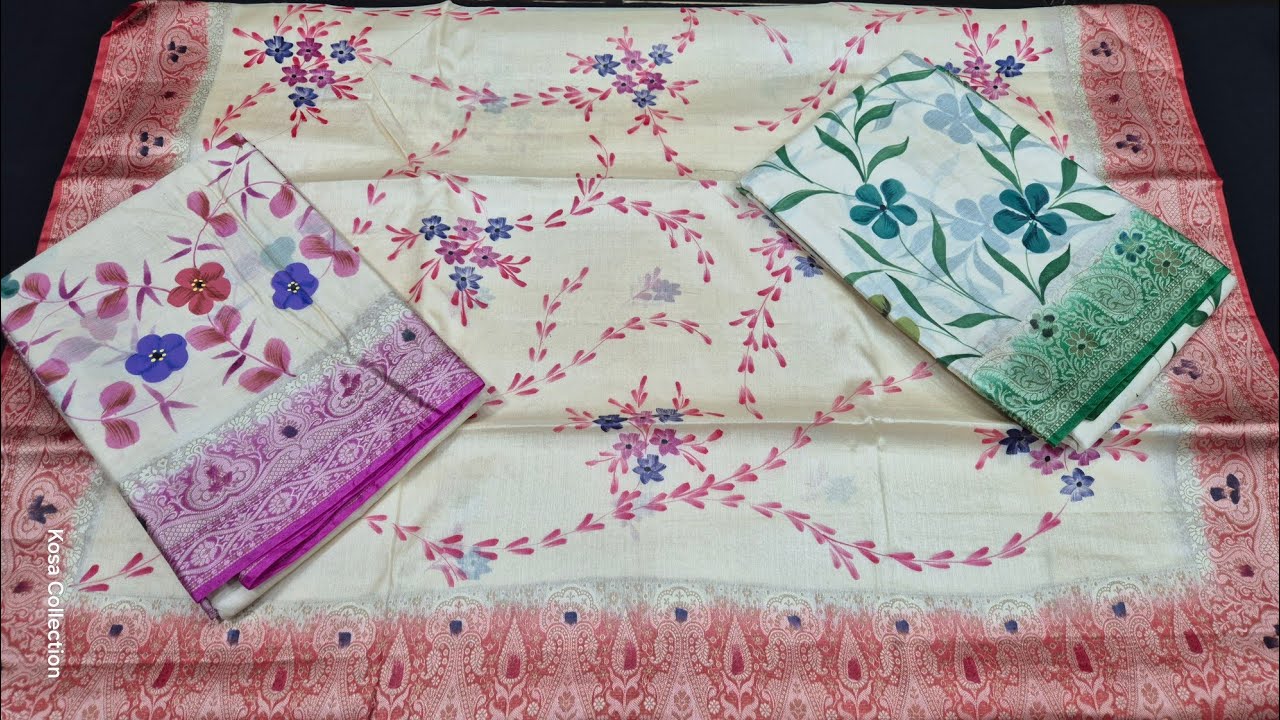 Kosa Silk Meets Kalamkari Art 🎨 | Unique Handcrafted Saree Collection 2025