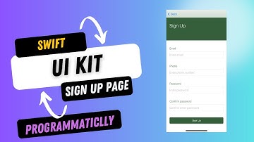 Build a Sign Up Page Programmatically in Swift, UI Kit