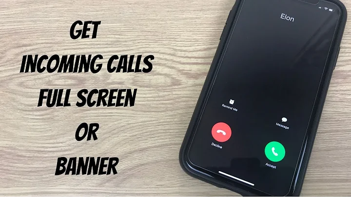 iPhone - Change Incoming Call Banner To Full Page