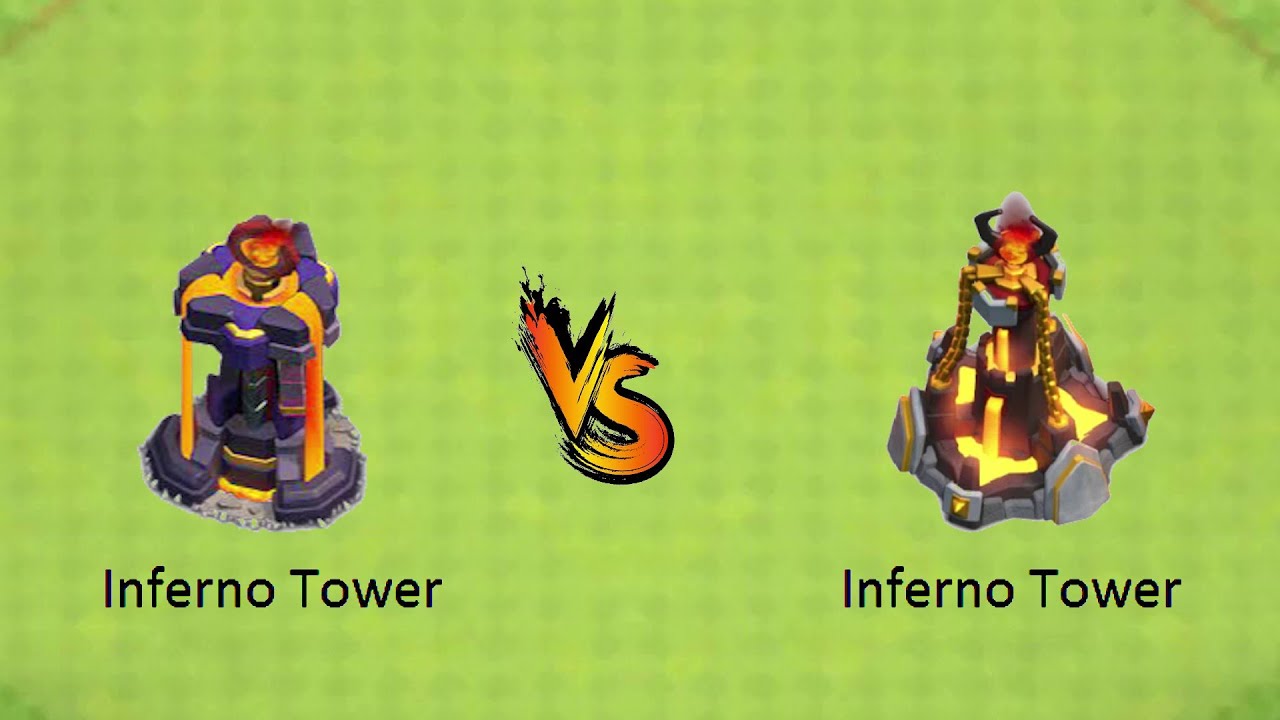 Inferno Tower(Home Village) VS Inferno Tower(Clan Capital) Only For Fun clash of