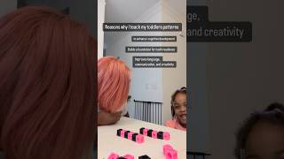 Teaching your children toddlers patterns using math cubes