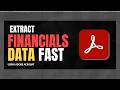 How to Extract Financial Data from PDF Using Adobe Acrobat — Export to Excel Fast