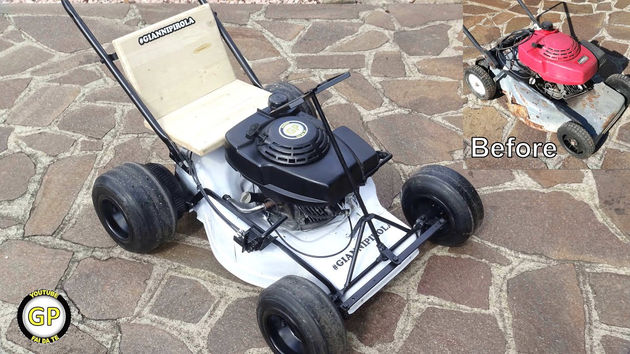 Make a Gokart with Lawn Mower - Diy Toys 