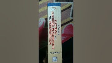 Electrical and electronics measurement Book review A K Sawhney