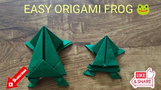EASY ORIGAMI FROG!#origami #origamitutorial #papercraft