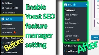 How to enable and disable advanced setting Yoast SEO wordpress