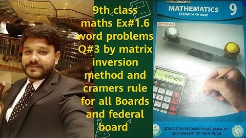 9th Math Ex 1.6 Q3 Unit 1 Word Problems