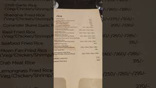 kolkata chowman full Menu Card