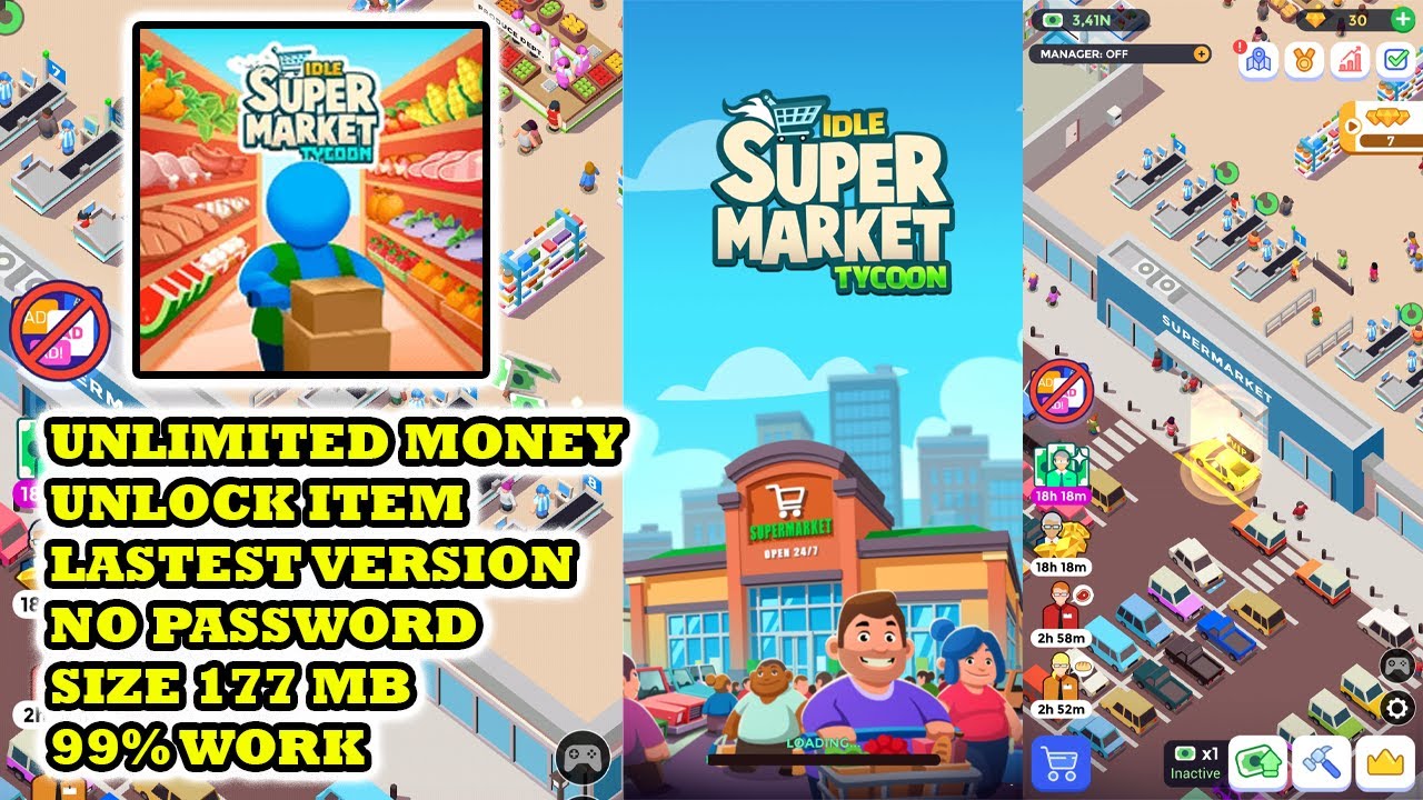 Idle Supermarket Tycoon mod apk terbaru 2023 Version 3.1.0 Unlimited