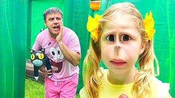 Nastya và bố lạc vào mê cung đầy bí ẩn! trò chơi bất ngờ cho trẻ em