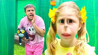Nastya và bố lạc vào mê cung đầy bí ẩn! trò chơi bất ngờ cho trẻ em
