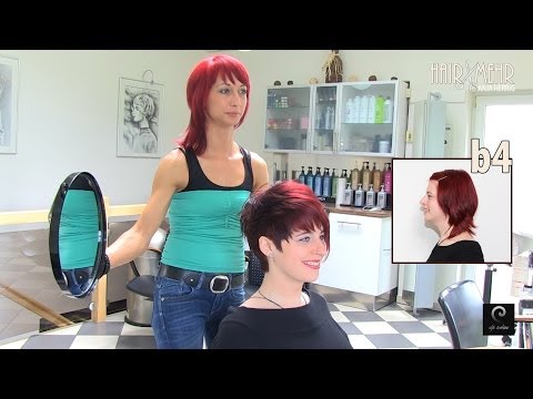 Extreme Pixie Short Haircut Makeover by Anja Herrig, hairundmehr.com red hair dye