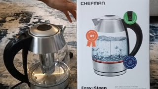 Chefman 1.8L Digital Precision Electric Kettle with Tea Infuser #unboxing #kettle #unboxingandreview