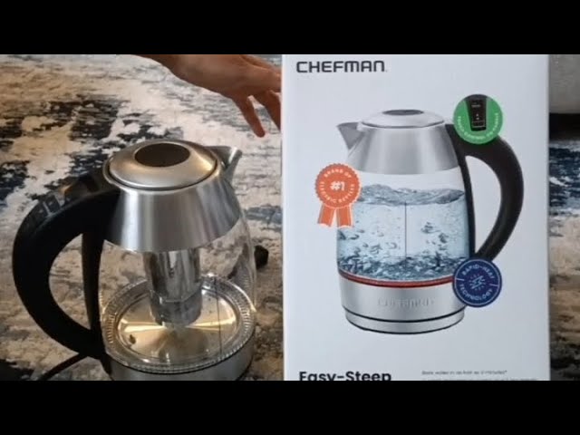 Chefman Programmable Electric Glass Kettle, Temperature Control & 8 Preset Steep