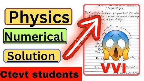 Diploma Level Physics Numerical Solution2079 |Question Paper Solution| Diploma level Physics  #ctevt