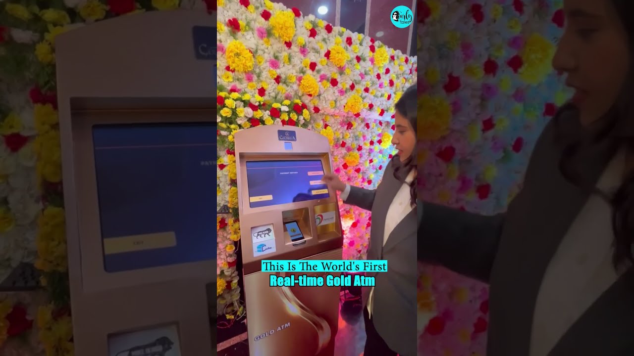 World&rsquo;s First Real-Time Gold ATM Has Launched In Hyderabad | Curly Tales #shorts