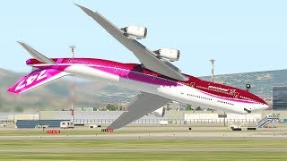 Boeing 747 Inverted Landing Attempt | Compilation Of Landings And Takeoff In XPlane 11