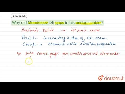 Video: Varför lämnade Mendeleev luckor i det periodiska systemet?