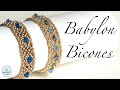 BABYLON BICONE BRACELET - beaded jewelry making tutorial how to make a crystal bracelet DIY