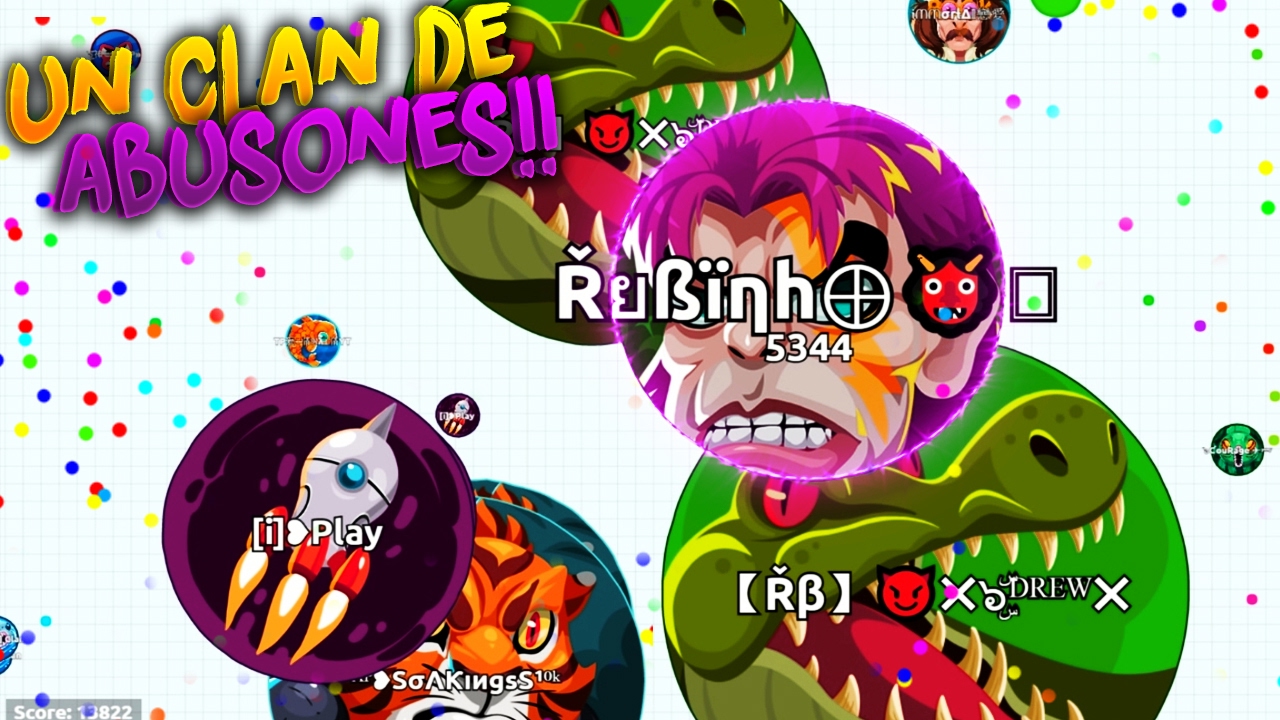 UN CLAN DE ABUSONES!! | Agar.io | Rubinho vlc