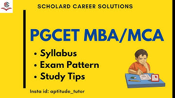 PGCET 2023 for MBA / MCA Admission | Syllabus | Exam Pattern | #pgcet2023 #mbaentrance #mcaentrance