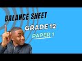 Grade 12 Accounting | March 2023 | Paper 1 | Balance Sheet