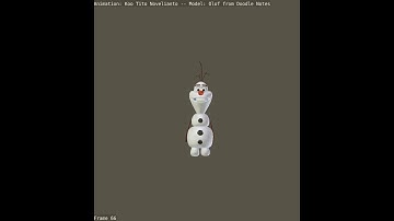 [BLENDER] Animation Study: Olaf "Olof" from Doodle Notes - Front Ortho OpenGL Render