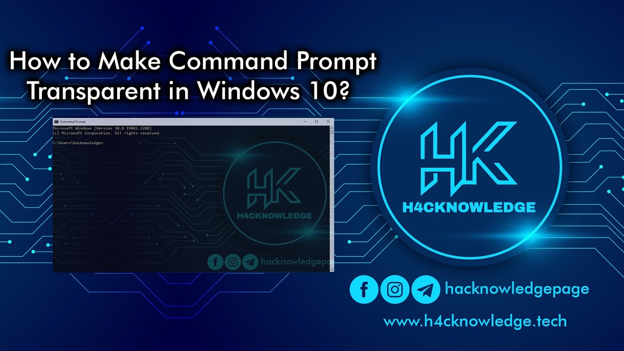 How to Make Command Prompt Transparent in Windows 10? (In Hindi) - YouTube