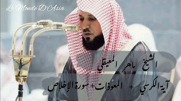 آية الكرسي المعوذات و سورة الإخلاص بصوت القارئ الشيخ ماهر المعيقلي ❤ #آية_الكرسي #القرآن_الكريم
