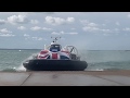 Hovertravel Hovercraft Coming Into Land At Portsmouth -SLOW MOTION -