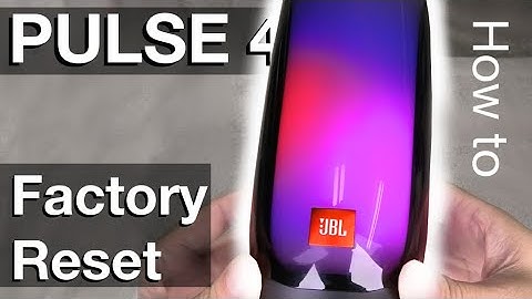 JBL Pulse 4 - Factory Reset (how to - instructions)
