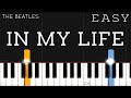 The beatles  in my life  easy piano tutorial