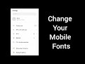 Change your mobile fonts