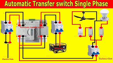 Generator Automatic Changeover Transfer Switch Connection | Single Phase Transfer Changeover ATS