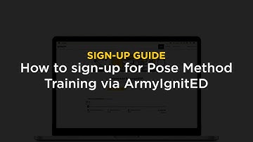How to Sign-Up for Pose Method training via ArmyIgnitED