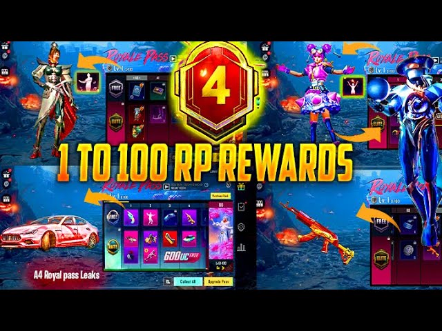 A4 ROYAL PASS // 1 TO 100 RP REWARDS // ACE 4 ROYAL PASS LEAKS ( A4 ROYAL  PASS PUBG MOBILE/BGMI )🔥 