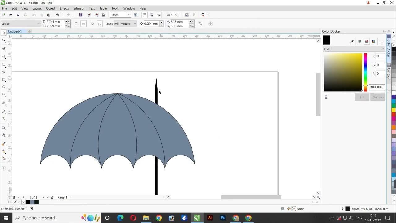 Corel DRAW How To Design Umbrella in Corel DRAW YouTube
