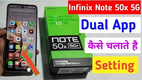 Infinix note 50x me dual app kaise chalaye/how to dual app setting in infinix note 50x me