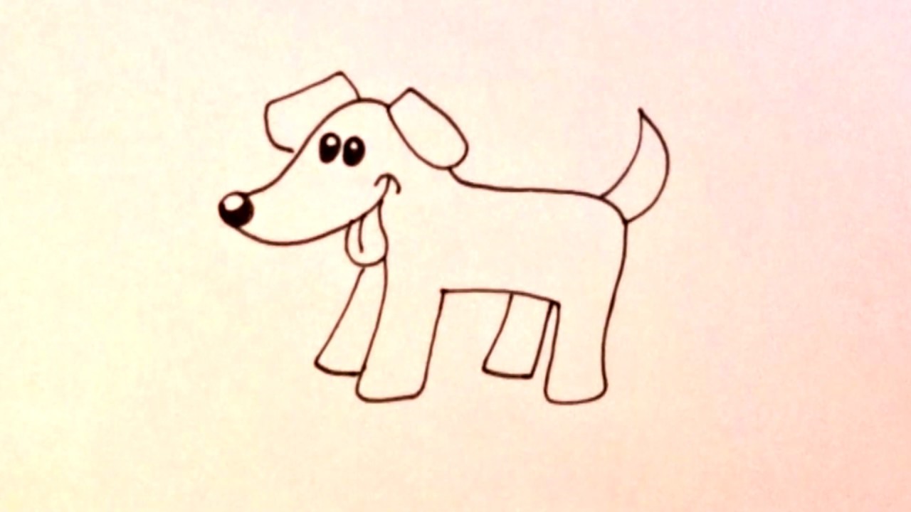Hogyan Rajzoljunk Allatok Kutya Rajz Gyerekeknek Dog Drawing For Kids Youtube