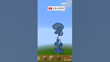 how to make squidward pixel art#minecraft #shorts